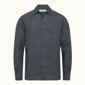 Orlebar Brown Dark Gray Button Down Shirt